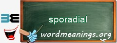 WordMeaning blackboard for sporadial